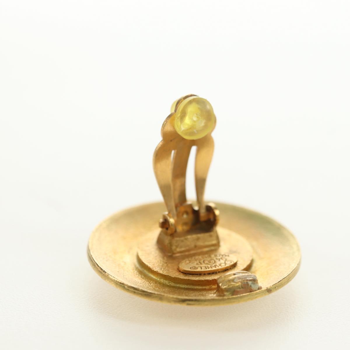 CHANEL COCO Mark Earring metal Gold Tone CC Auth 181300V