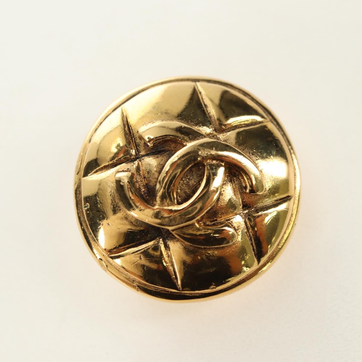 CHANEL COCO Mark Earring metal Gold Tone CC Auth 181301V