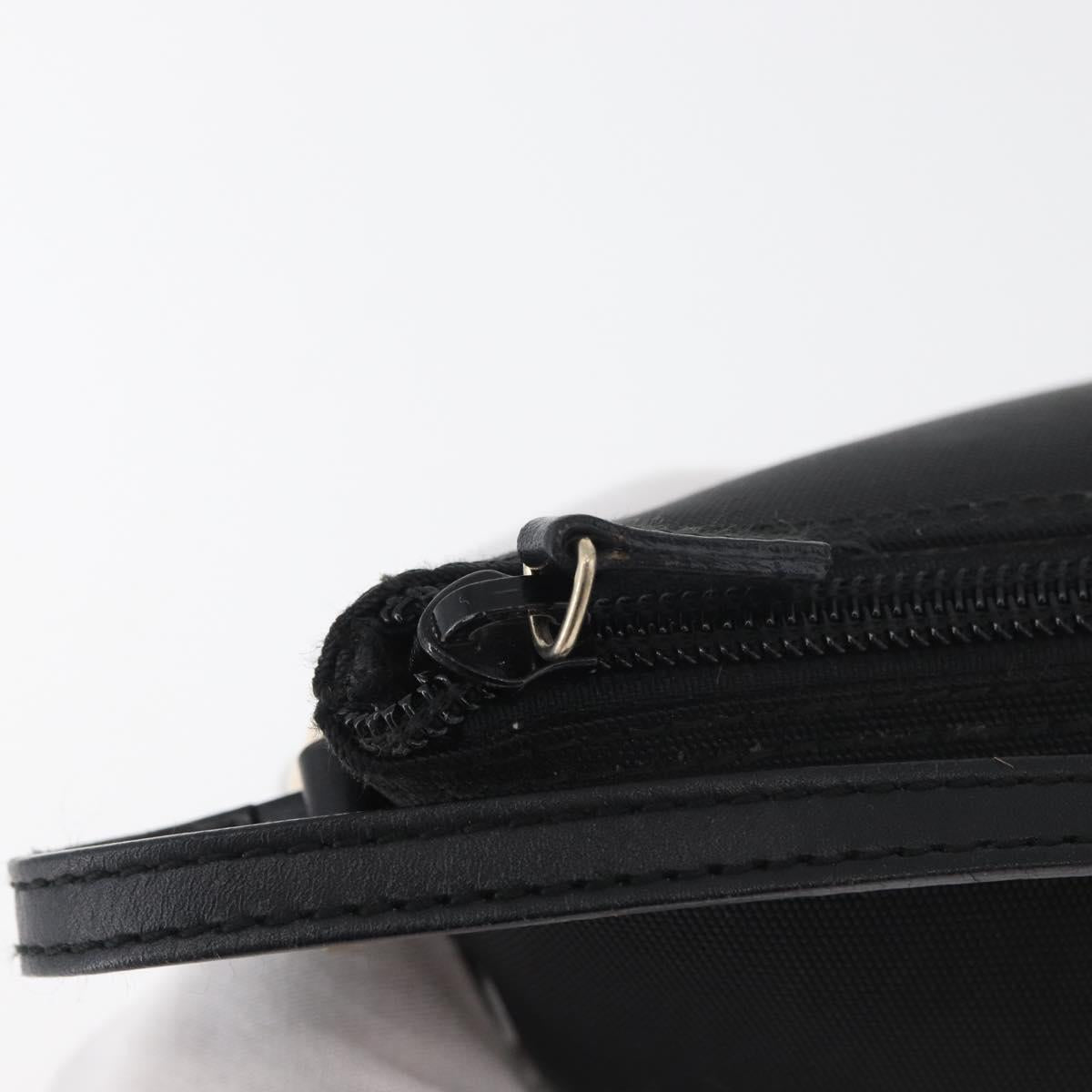 GUCCI Accessory Pouch Nylon Black Gold 0391103 Auth 181313A