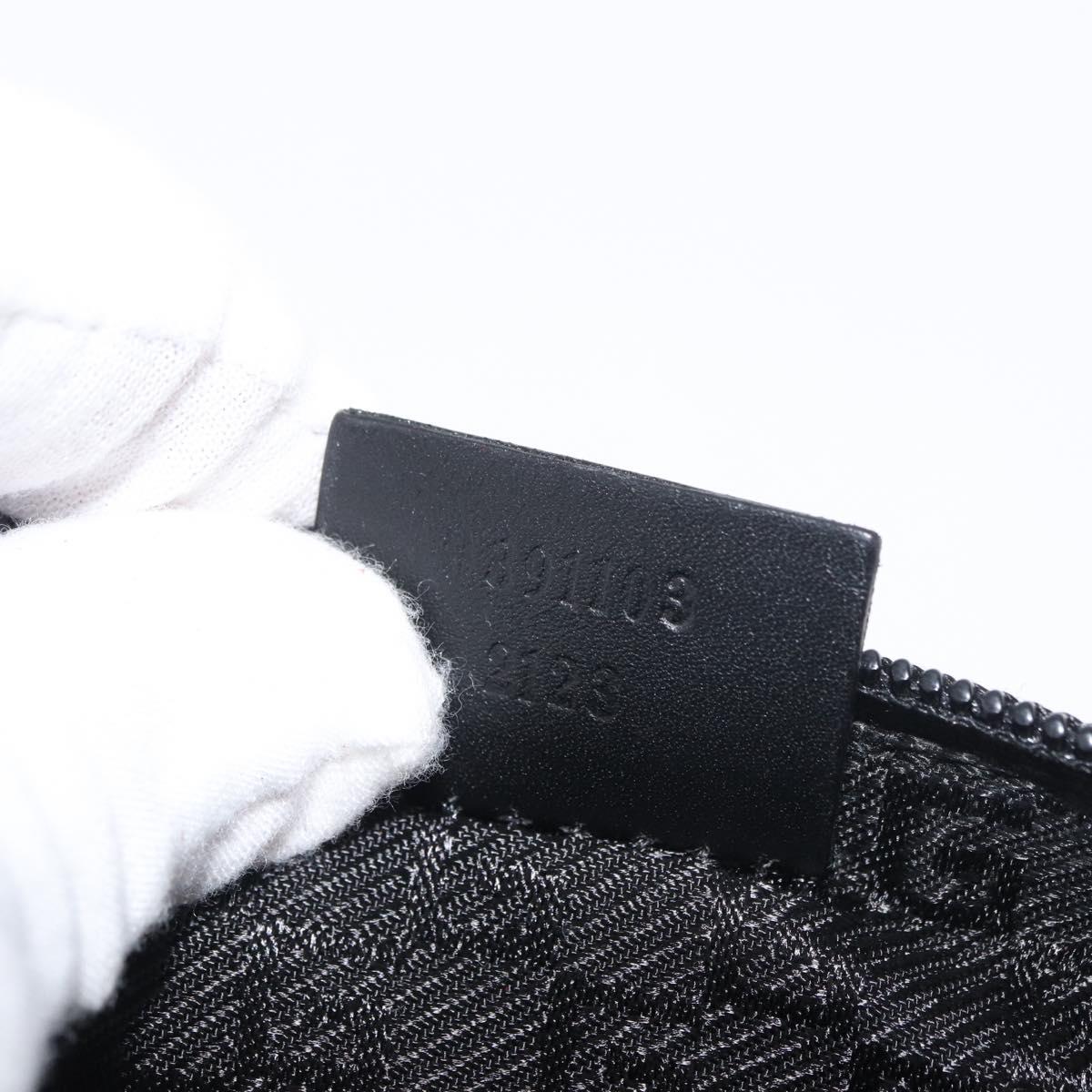 GUCCI Accessory Pouch Nylon Black Gold 0391103 Auth 181313A