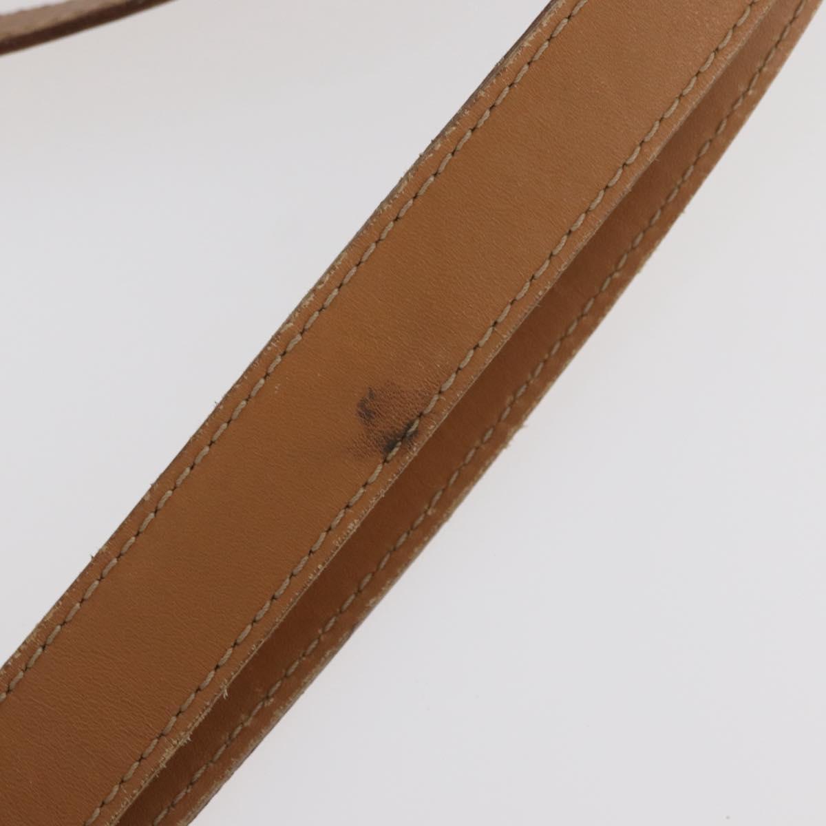 CELINE Macadam Canvas Tote Bag PVC Leather Brown Gold Auth 181314
