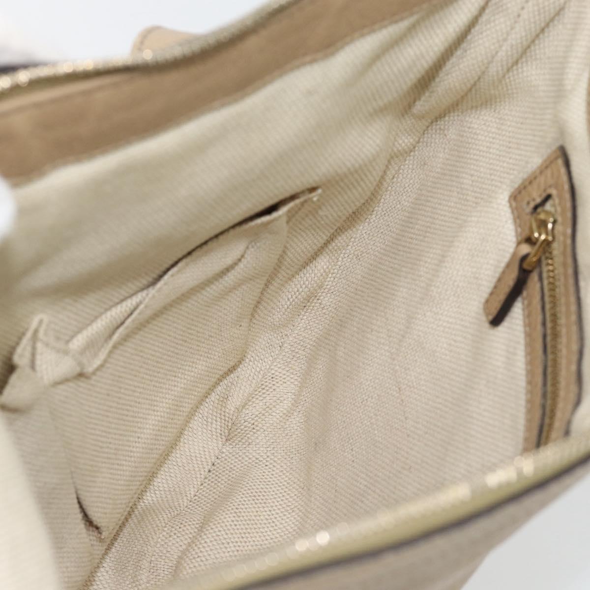 GUCCI Soho Shoulder Bag Leather Beige Gold 308361 Auth 181315A