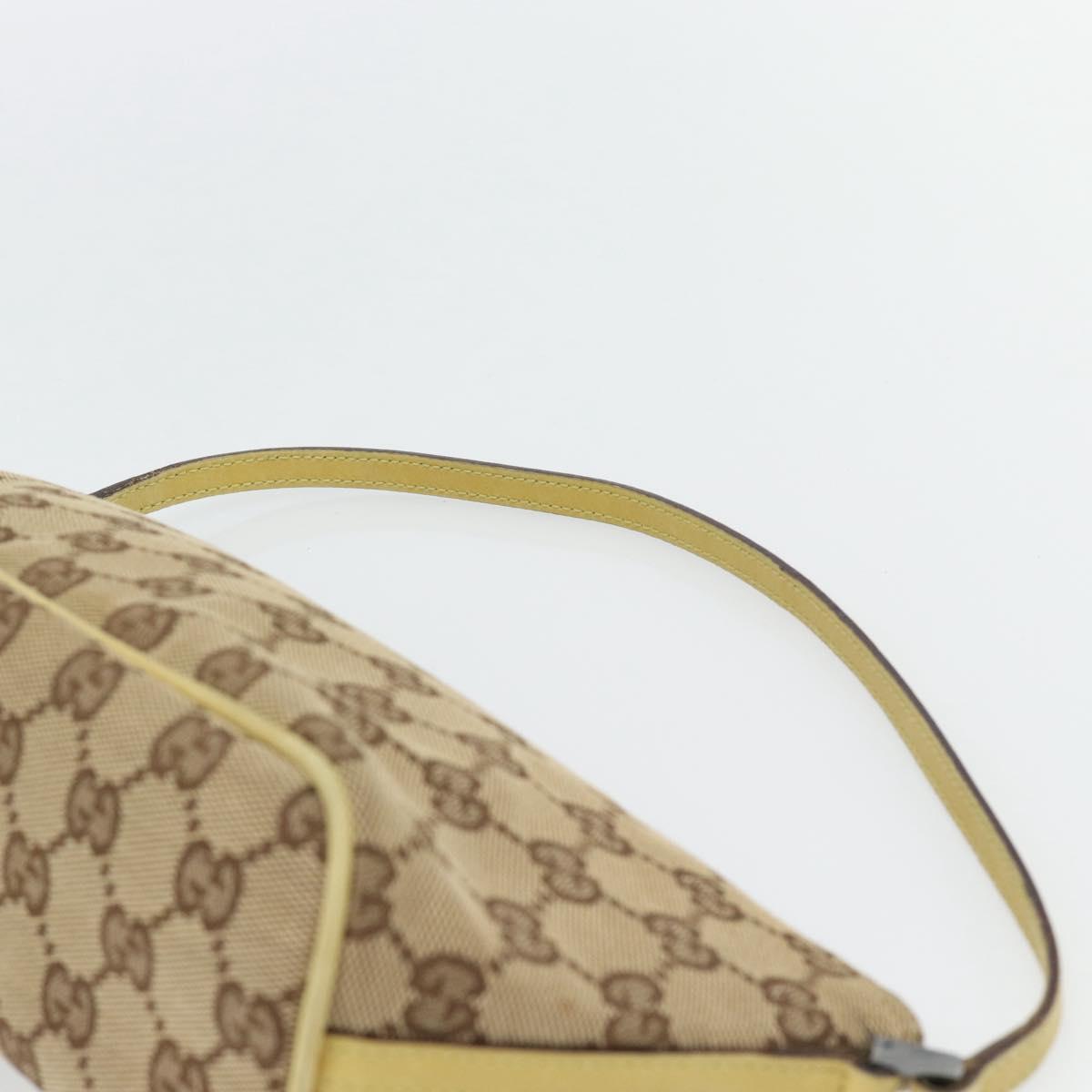 GUCCI GG Canvas Accessory Pouch Beige 07198 Auth 181316A