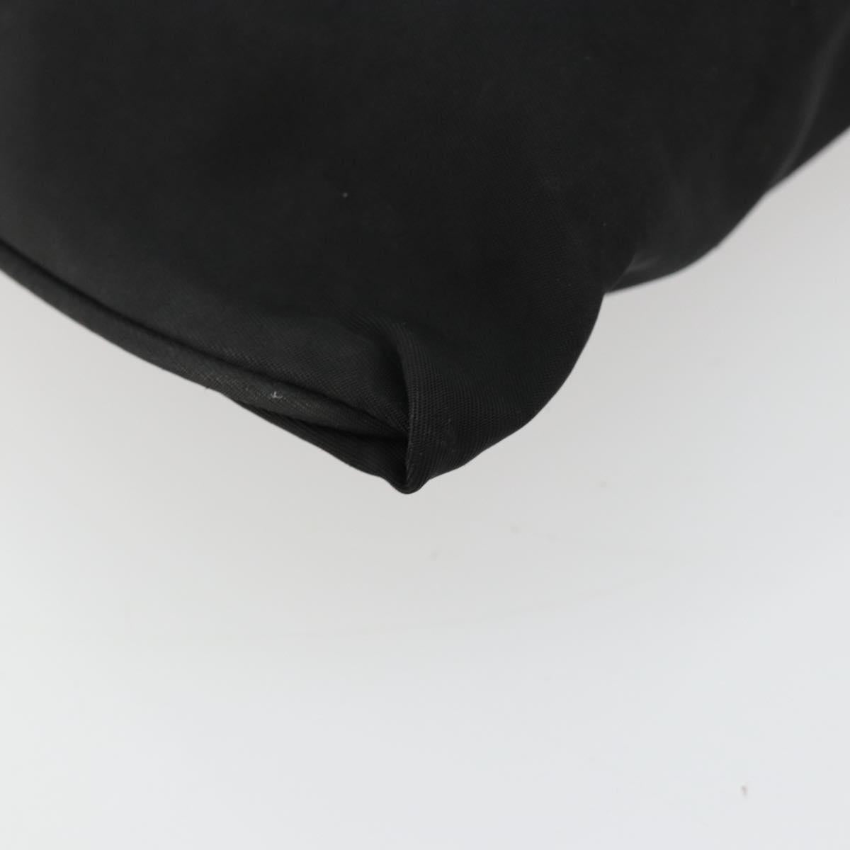 PRADA Shoulder Bag Nylon Black Silver Auth 181330
