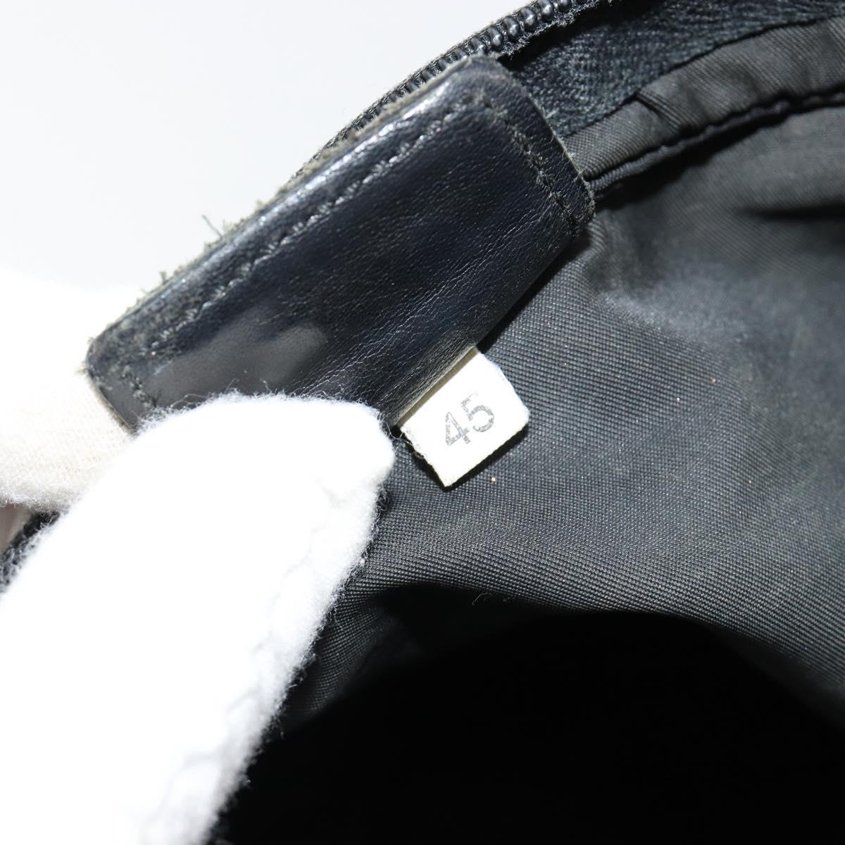 PRADA Shoulder Bag Nylon Black Silver Auth 181330