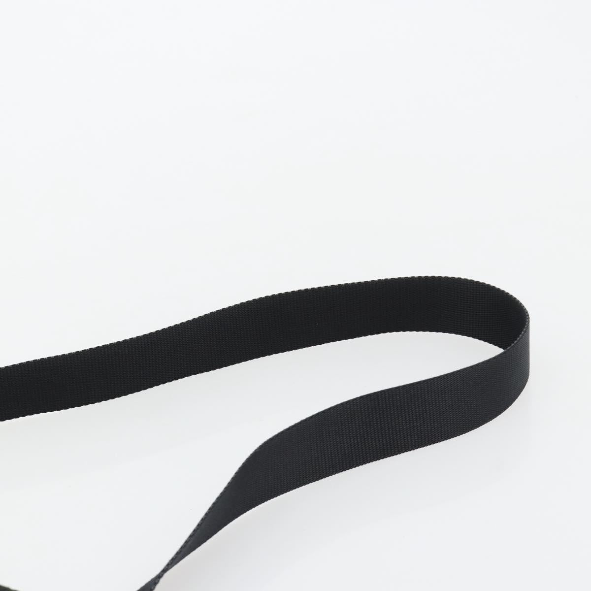 PRADA Shoulder Bag Nylon Black Silver Auth 181330