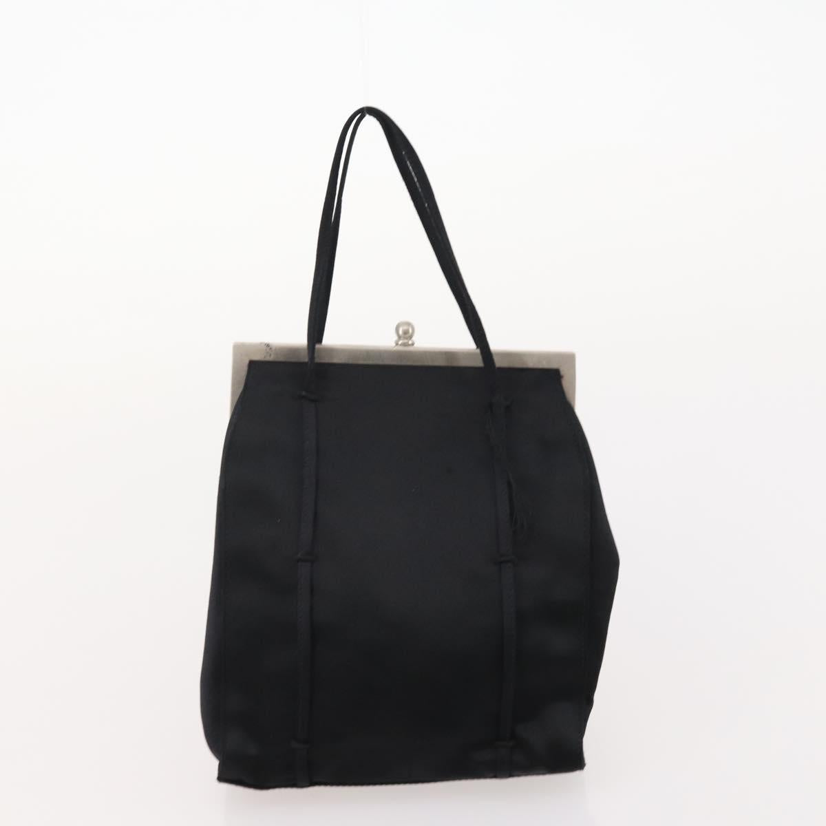 PRADA Shoulder Bag Nylon Suede 2 Set Black Silver Auth 181335