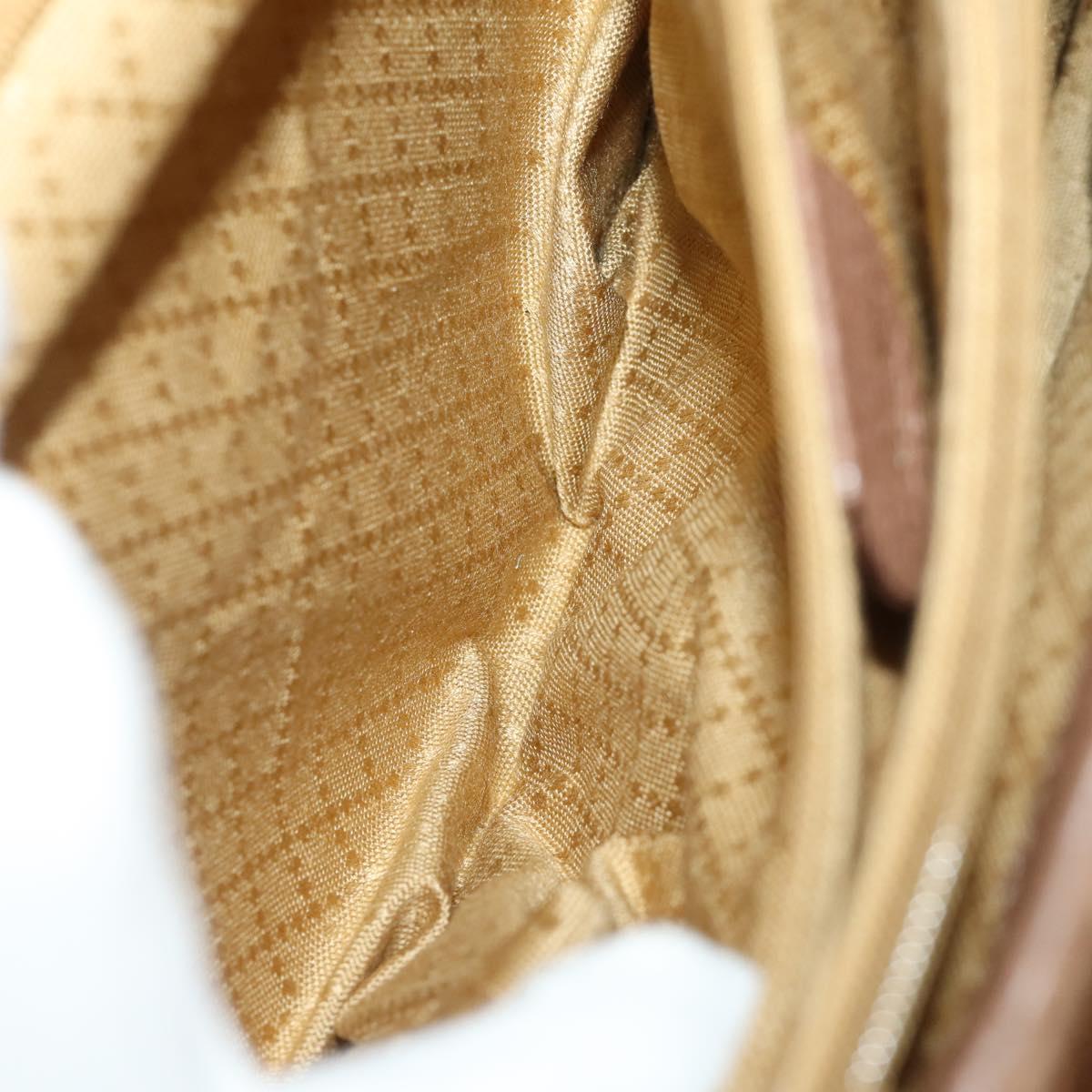 GUCCI Bamboo Hand Bag Suede 2way Brown Gold 002 123 0322 Auth 181361