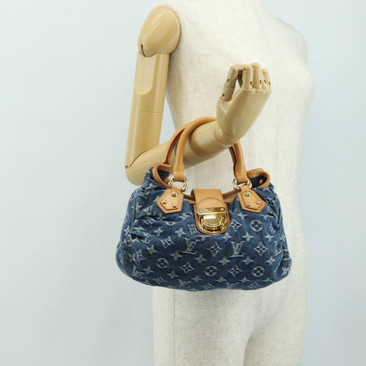 LOUIS VUITTON Monogram Denim Preity Hand Bag Blue M95020 LV Auth 181366SAM