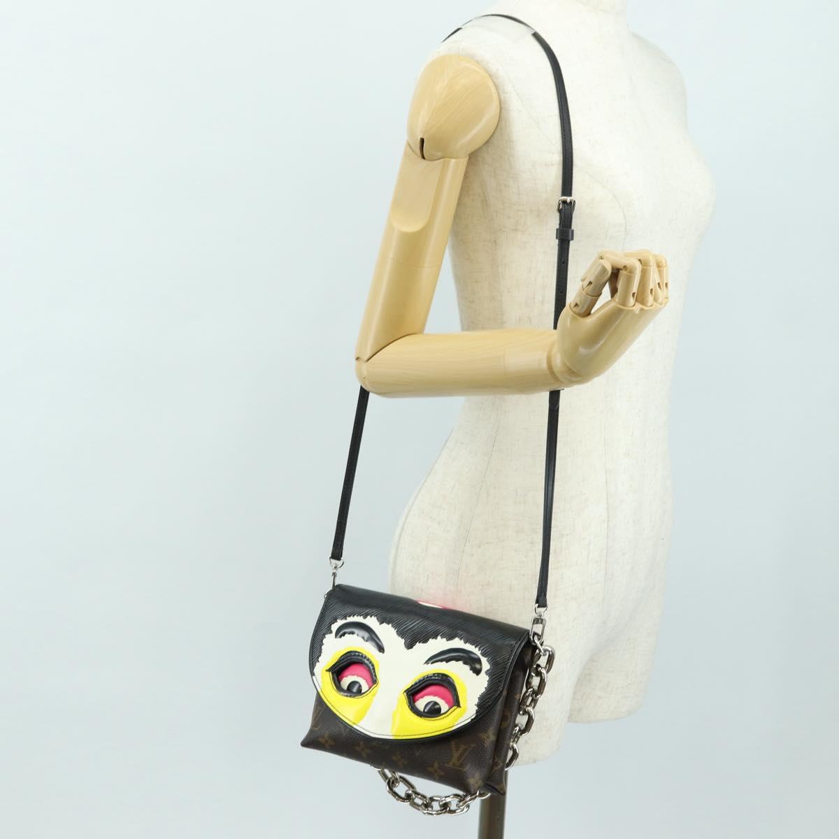 LOUIS VUITTON Monogram Pochette Kabuki Mask Shoulder Bag M43532 Auth 181369SAM