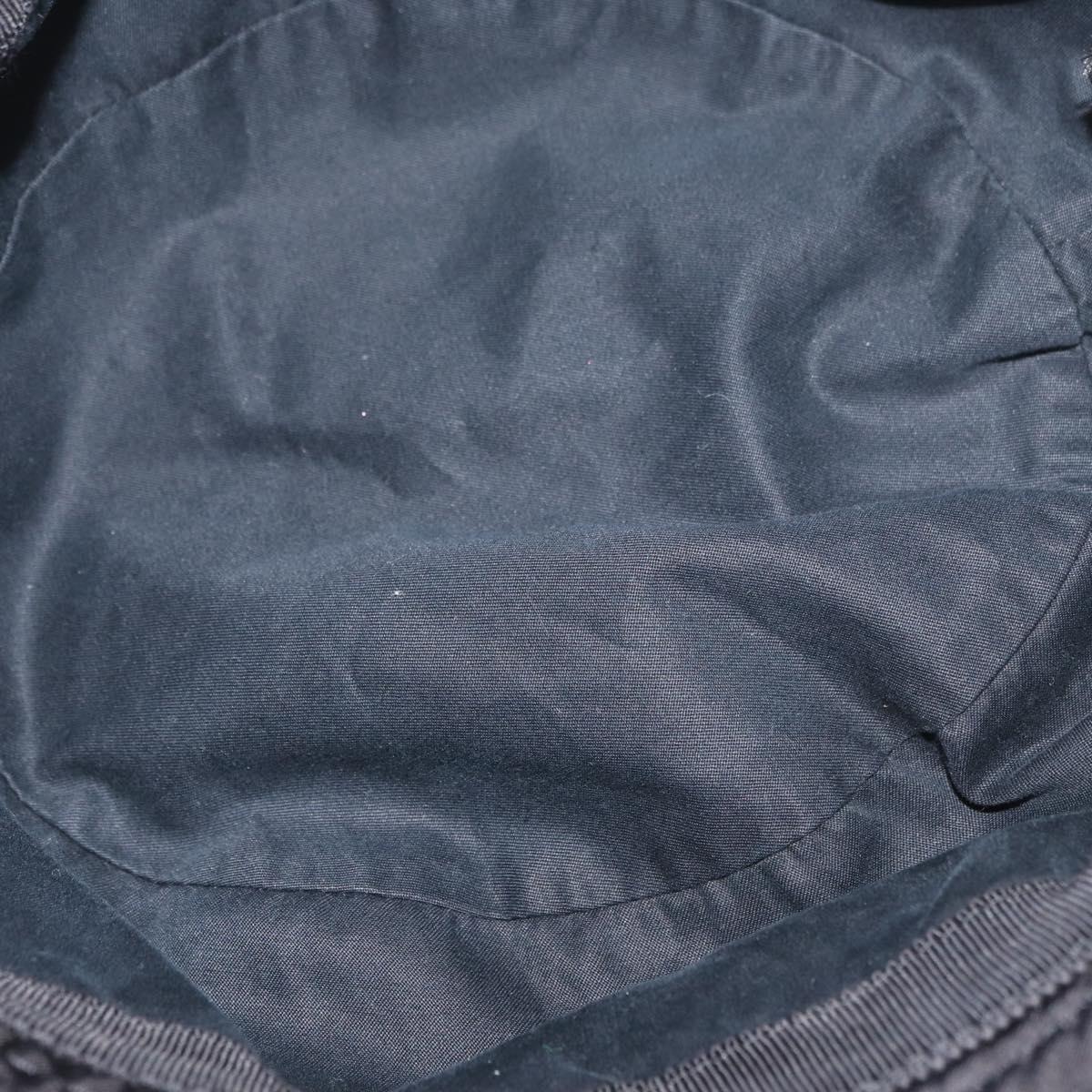 PRADA Hat Nylon M Black Auth 181375M