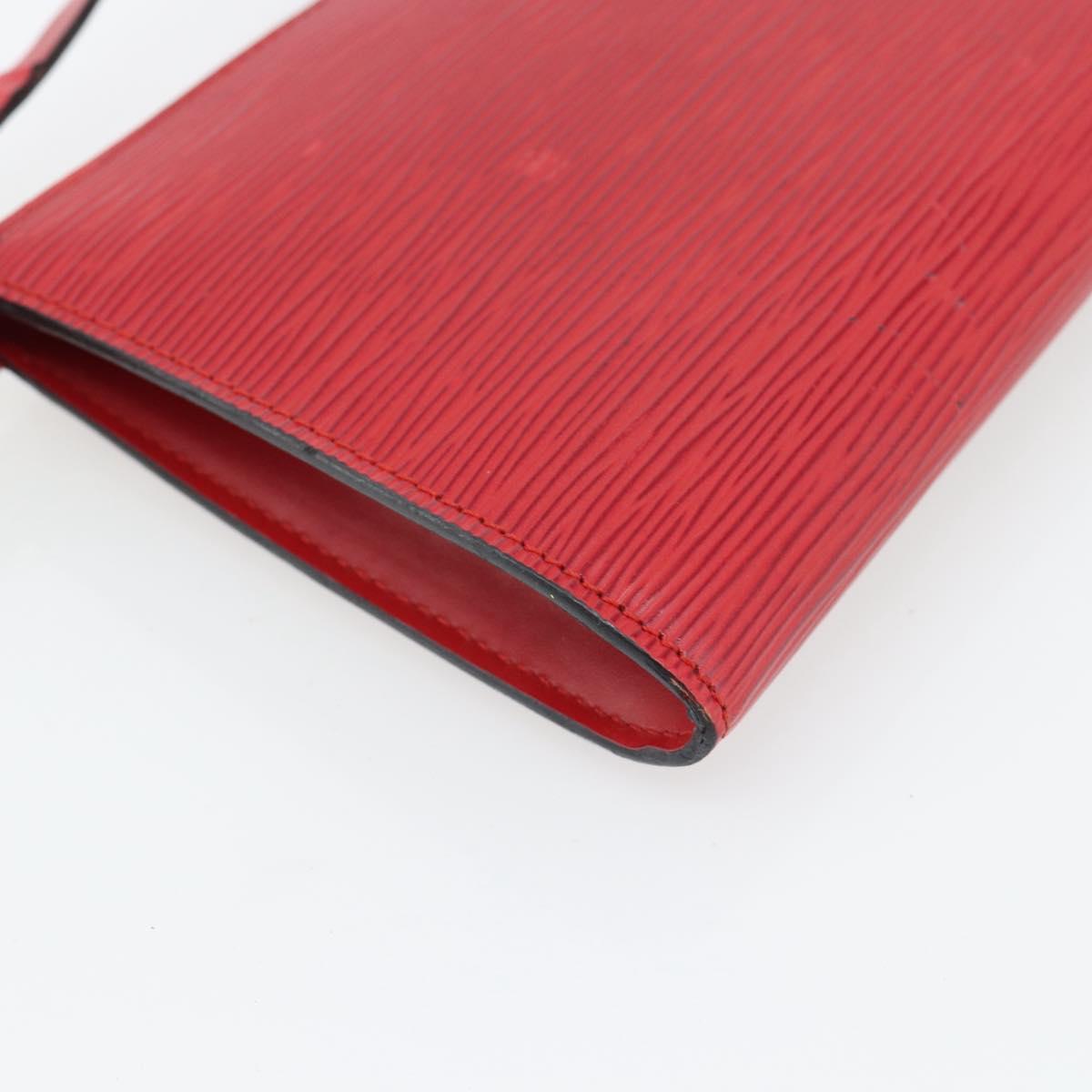 LOUIS VUITTON Epi Pochette Accessoires Pouch Red M52947 LV Auth 181376