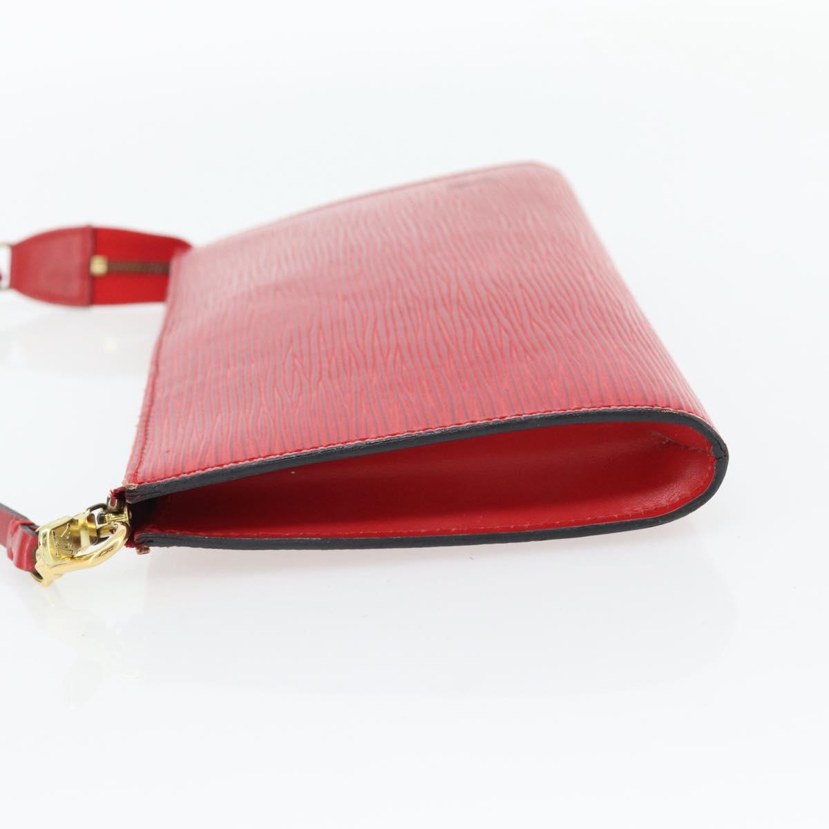 LOUIS VUITTON Epi Pochette Accessoires Pouch Red M52947 LV Auth 181376