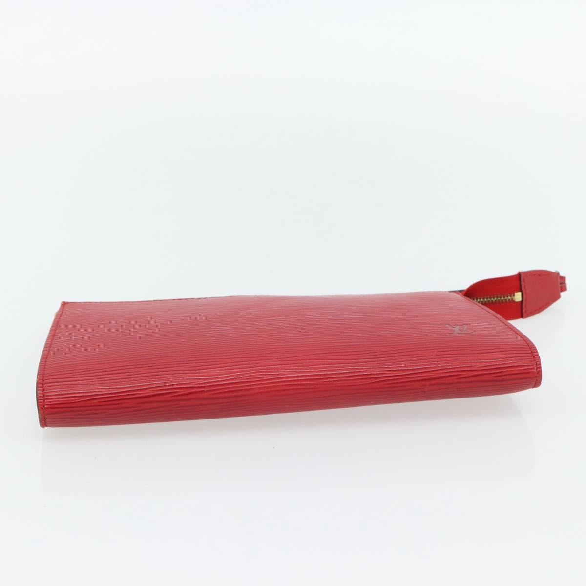 LOUIS VUITTON Epi Pochette Accessoires Pouch Red M52947 LV Auth 181376