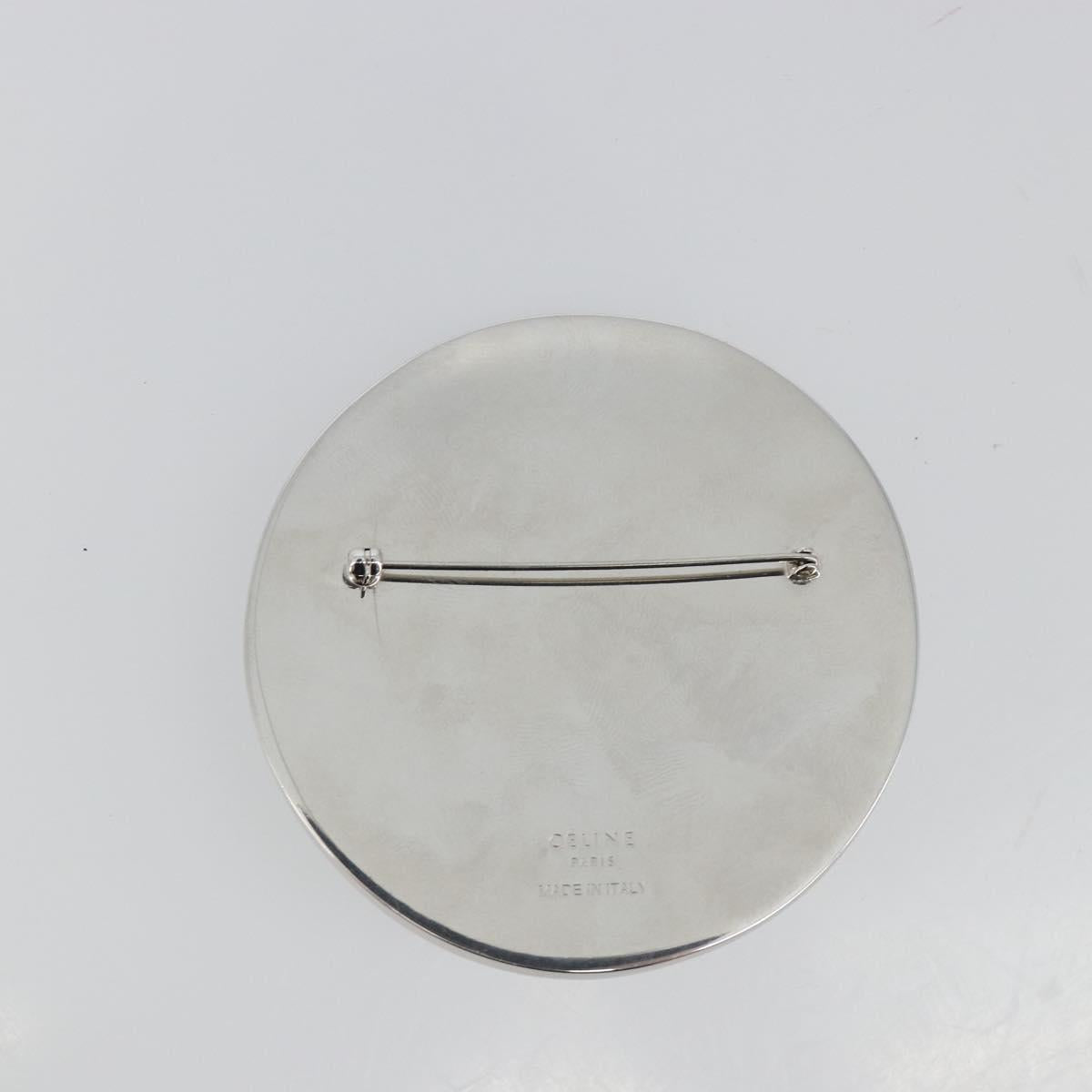 CELINE Brooch metal Silver Auth 181379A
