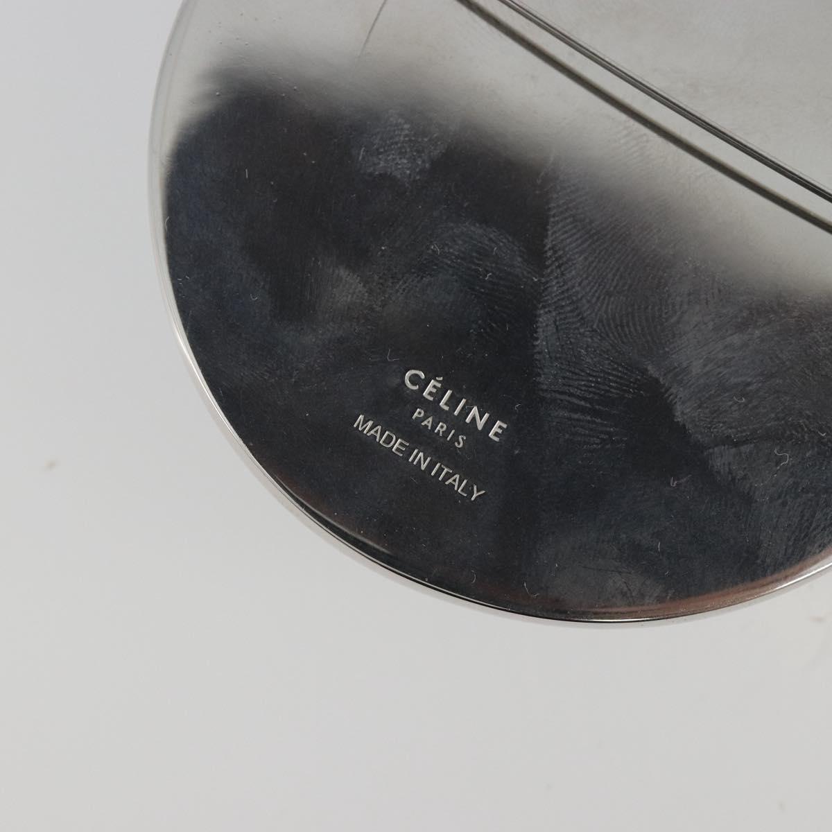 CELINE Brooch metal Silver Auth 181379A