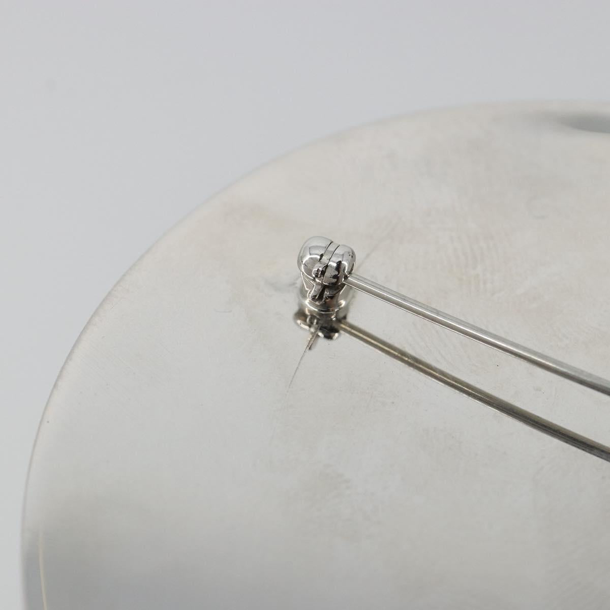 CELINE Brooch metal Silver Auth 181379A