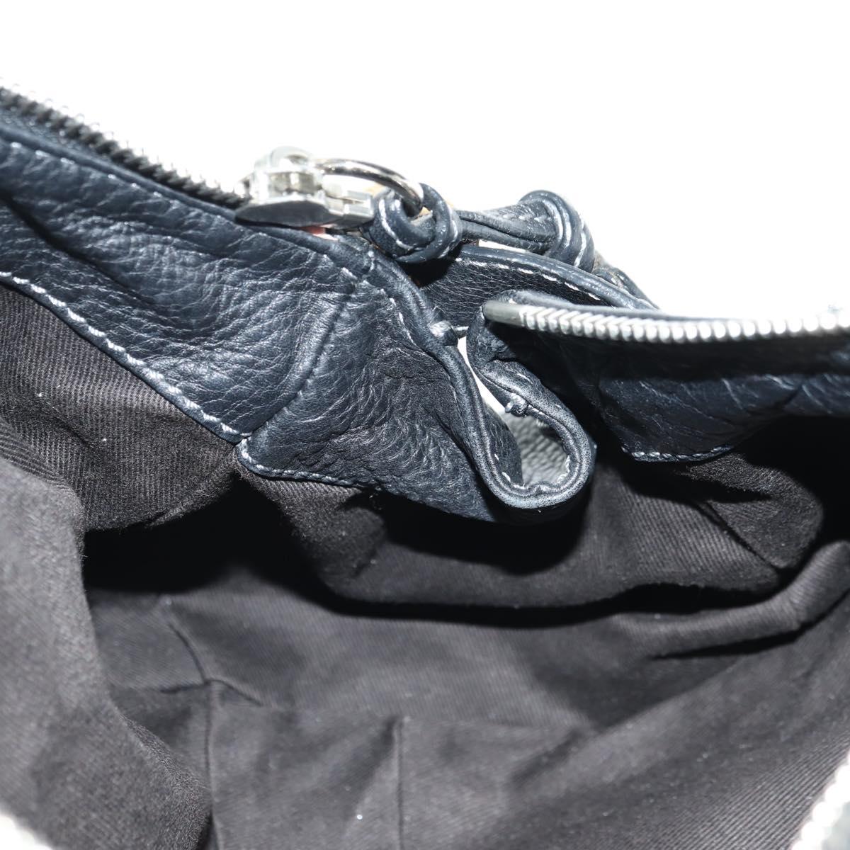 Chloe Paddington Hand Bag Leather Black Gold Silver Auth 181380SAV