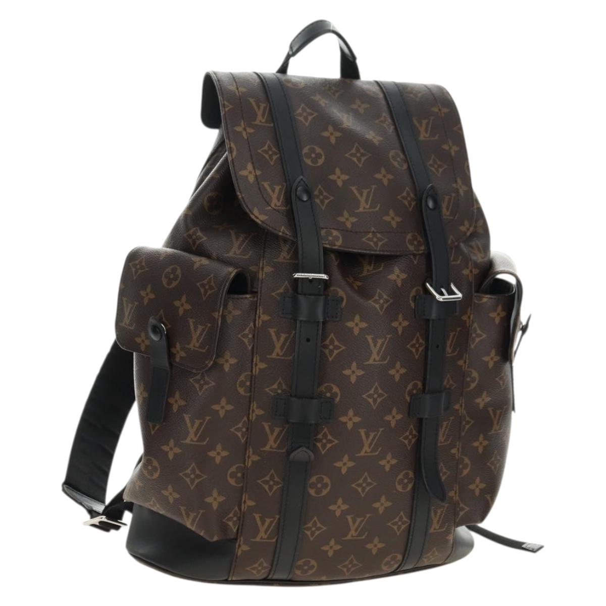LOUIS VUITTON Monogram Macassar Christopher MM Backpack M43735 LV Auth 181381SAV