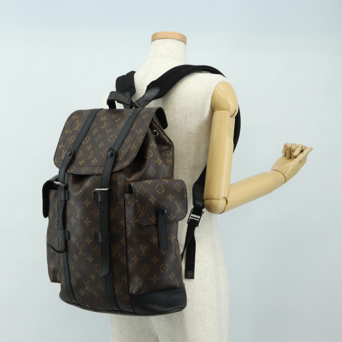 LOUIS VUITTON Monogram Macassar Christopher MM Backpack M43735 LV Auth 181381SAV