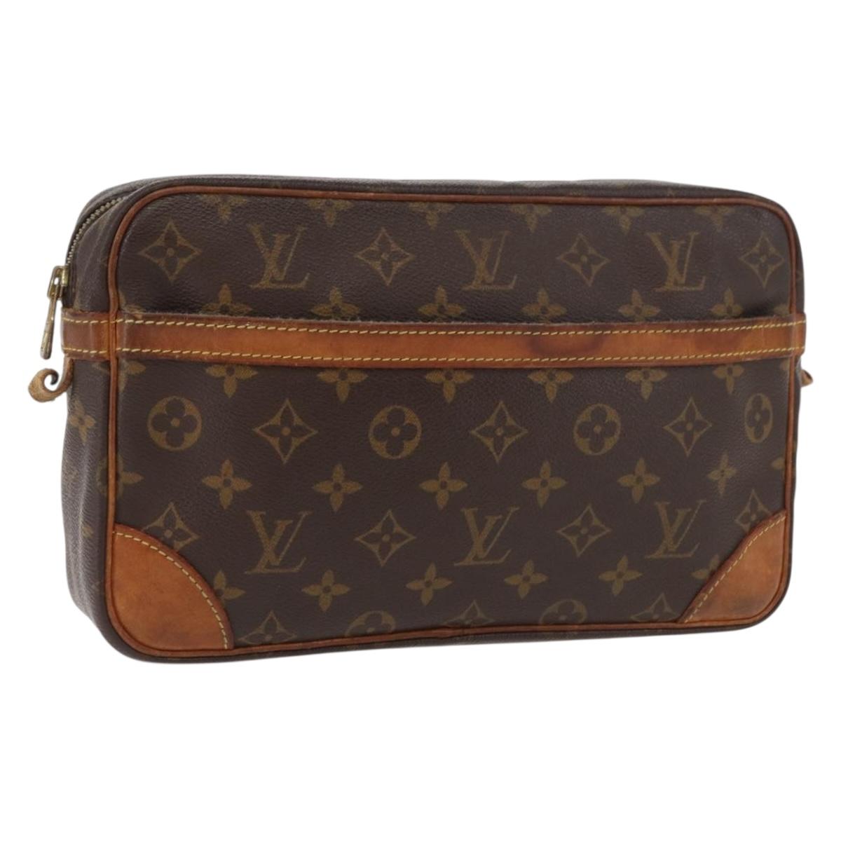 LOUIS VUITTON Monogram Compiegne 28 Clutch Bag M51845 LV Auth 181382