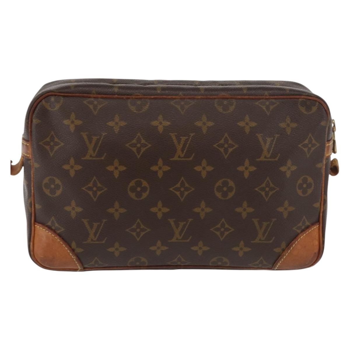 LOUIS VUITTON Monogram Compiegne 28 Clutch Bag M51845 LV Auth 181382