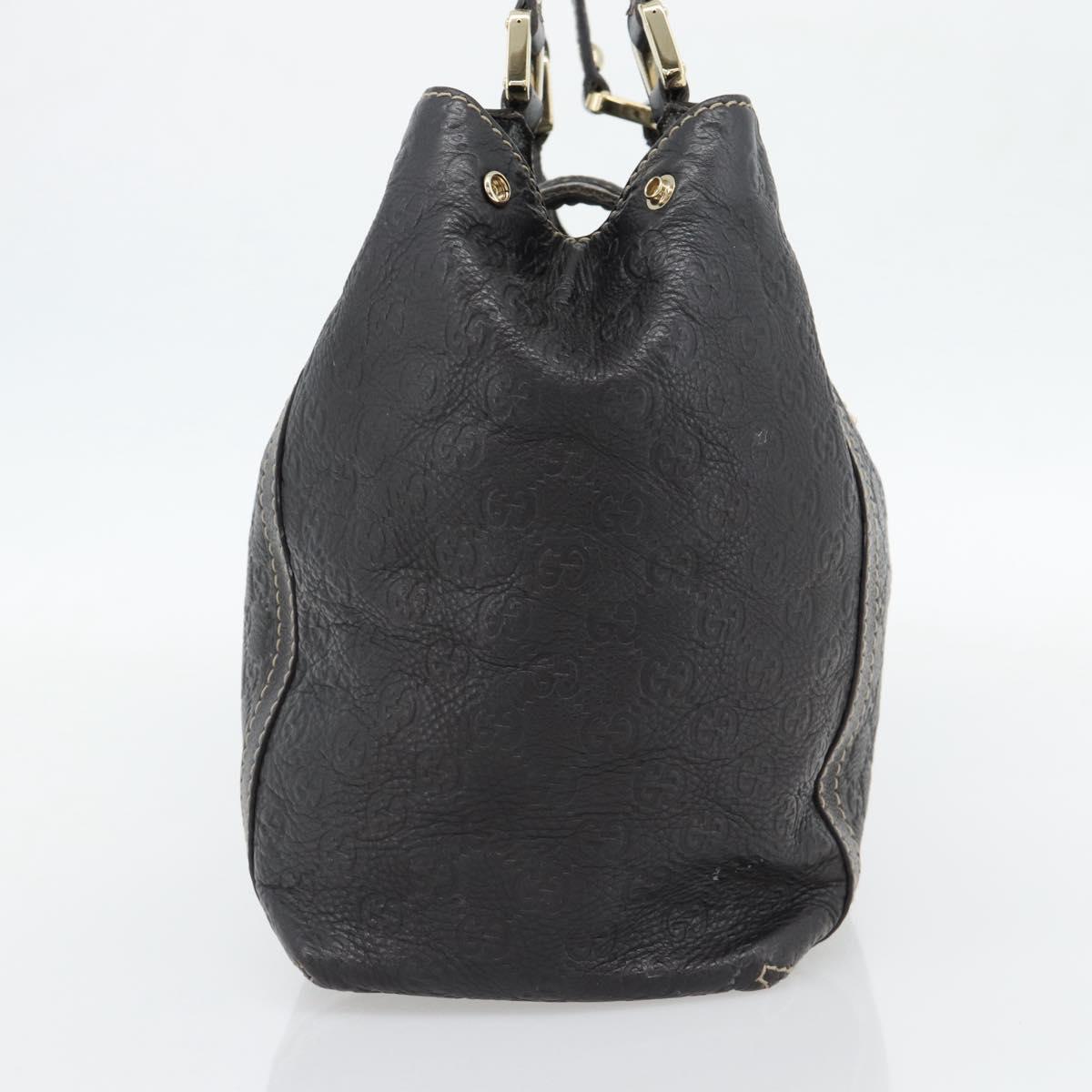 GUCCI GG Canvas Guccissima Tote Bag Leather Dark Brown Gold 233607 Auth 181391V