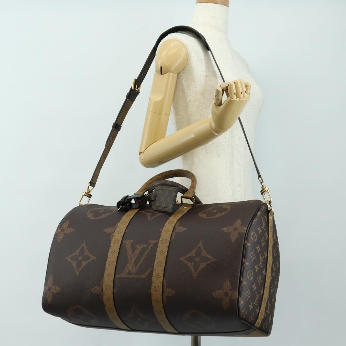 LOUIS VUITTON Reverse Giant Keepall Bandouliere 45 Bag M47211 LV Auth 181403SM