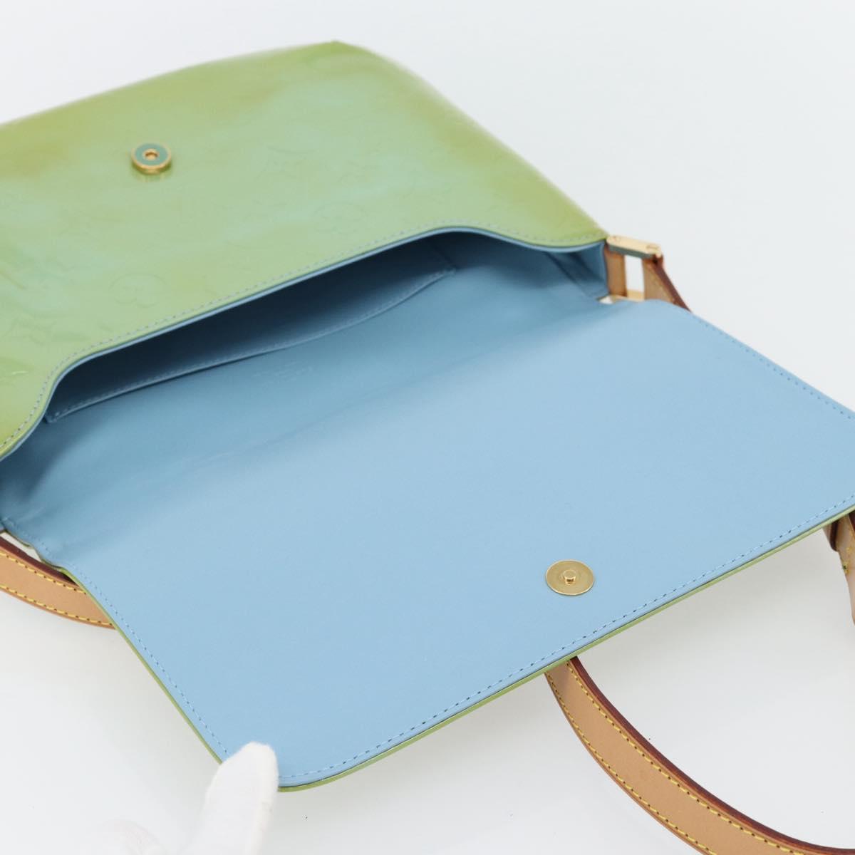LOUIS VUITTON Monogram Vernis Thompson Street Bag Baby Blue M91009 Auth 181405