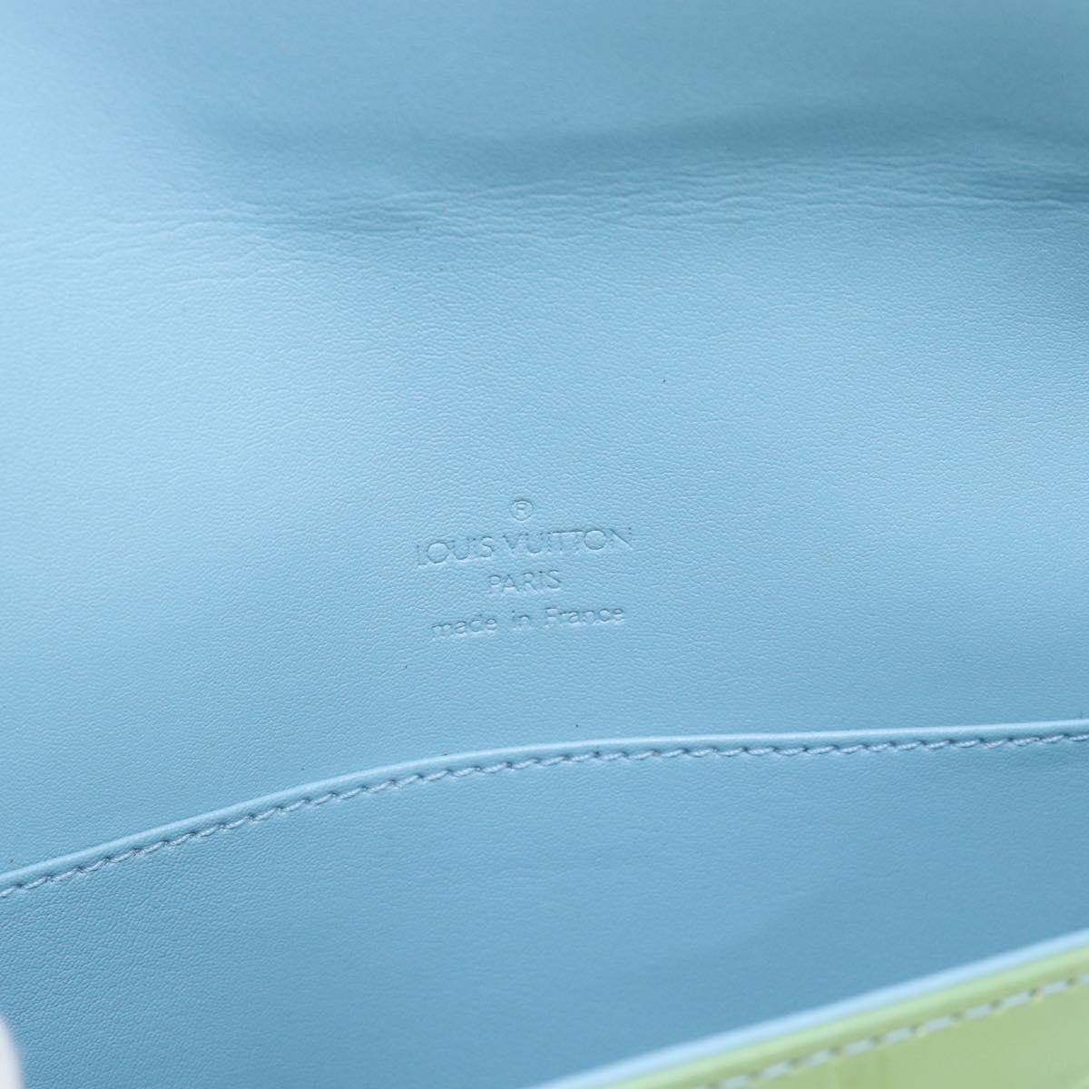 LOUIS VUITTON Monogram Vernis Thompson Street Bag Baby Blue M91009 Auth 181405