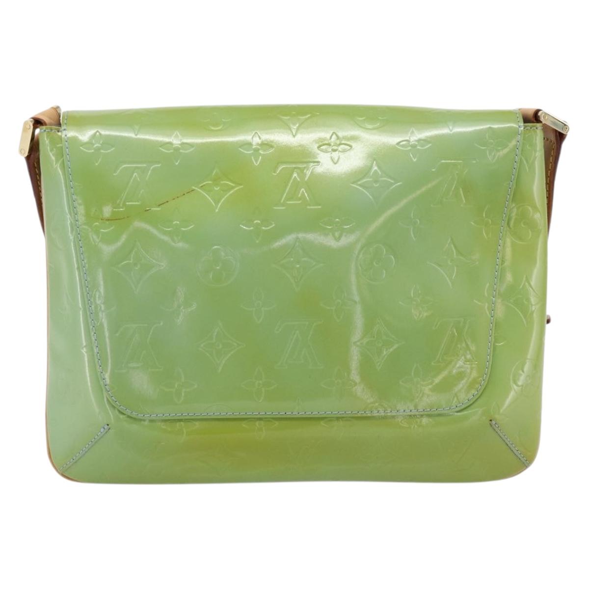 LOUIS VUITTON Monogram Vernis Thompson Street Bag Baby Blue M91009 Auth 181405