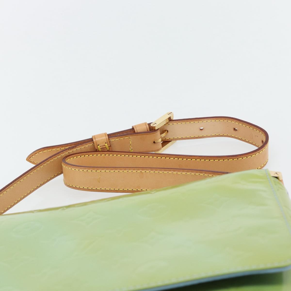 LOUIS VUITTON Monogram Vernis Thompson Street Bag Baby Blue M91009 Auth 181405