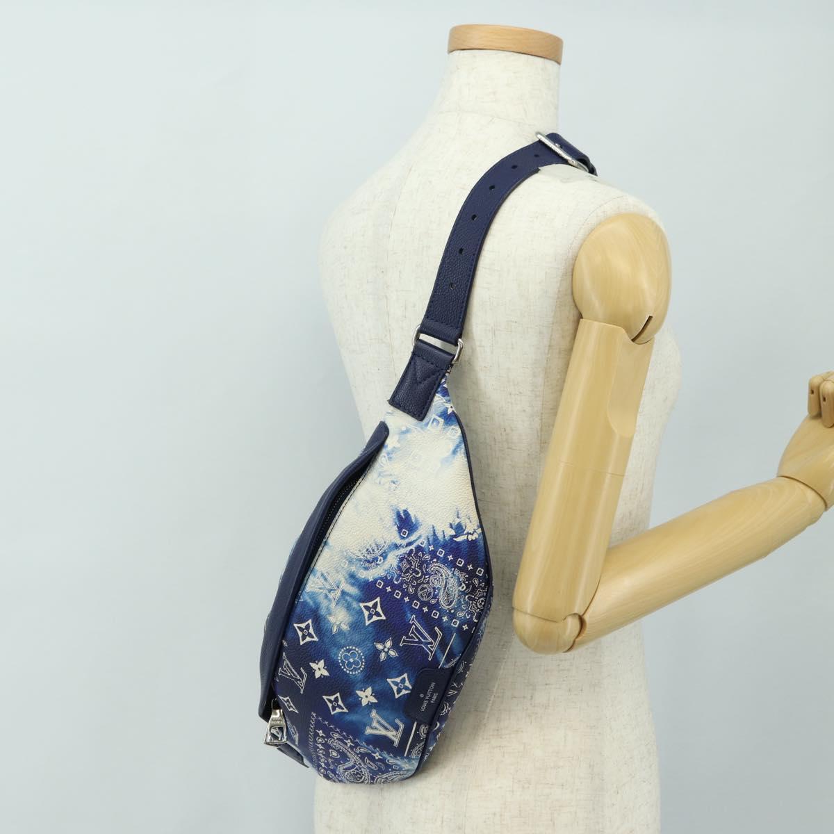 LOUIS VUITTON Monogram Bandana Discovery Bum Bag Blue M20587 LV Auth 181423SM