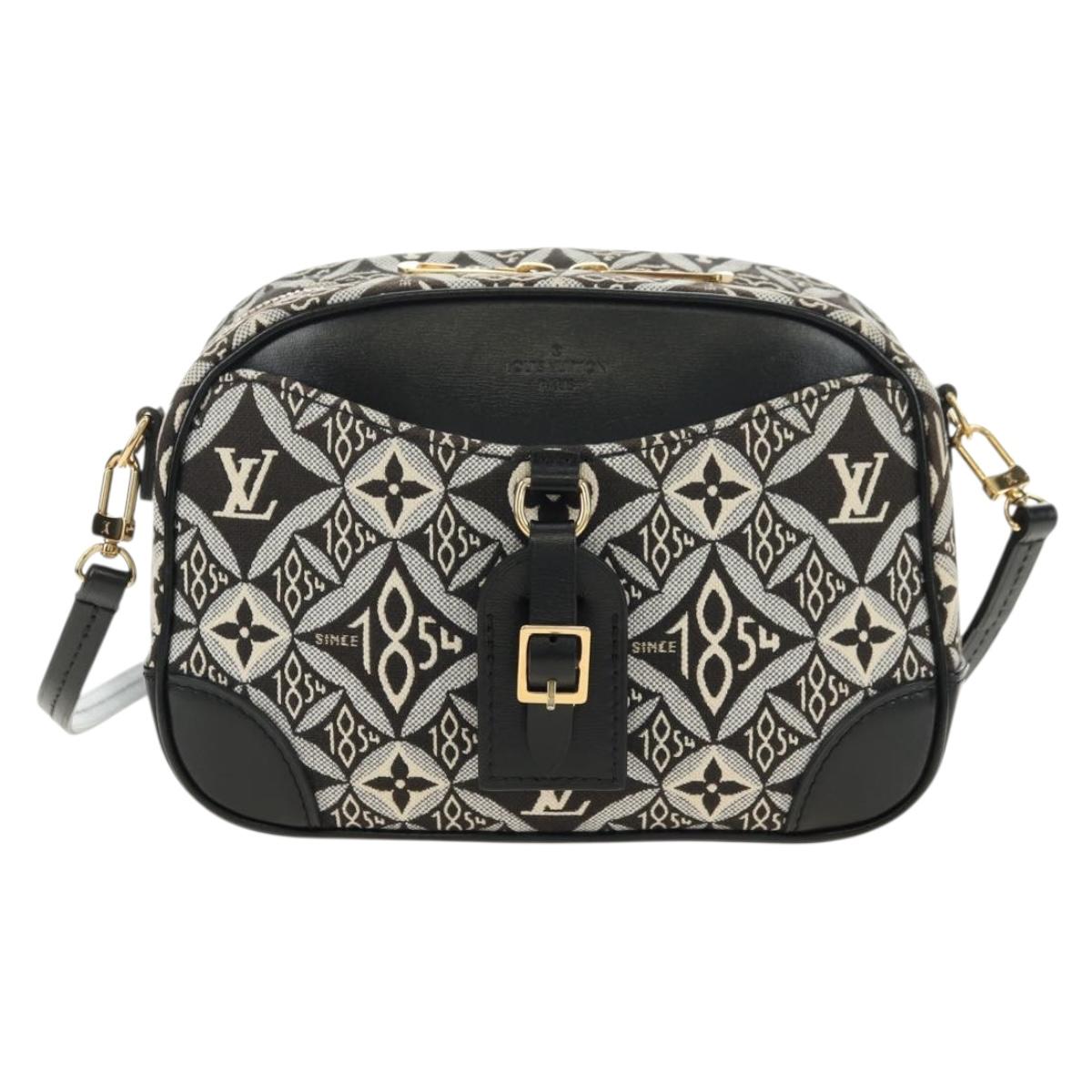 LOUIS VUITTON Monogram Jaguar Deauville MINI Bag Black M57205 LV Auth 181427M