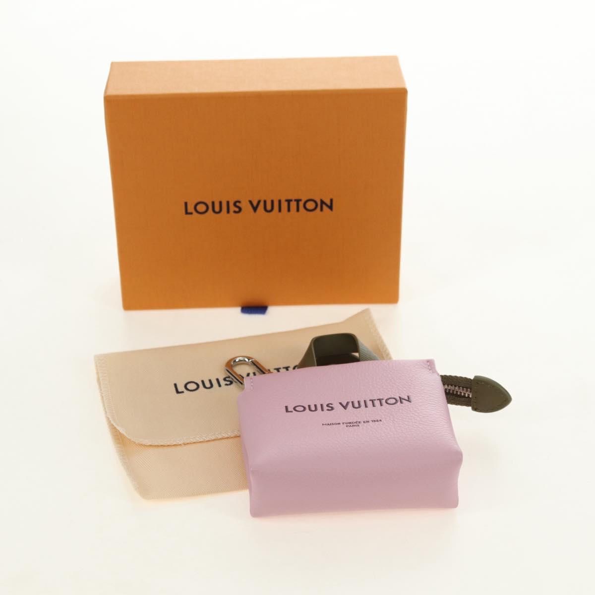 LOUIS VUITTON LV Mini Shopper Bag Charm Leather Pink M03136 LV Auth 181449SM