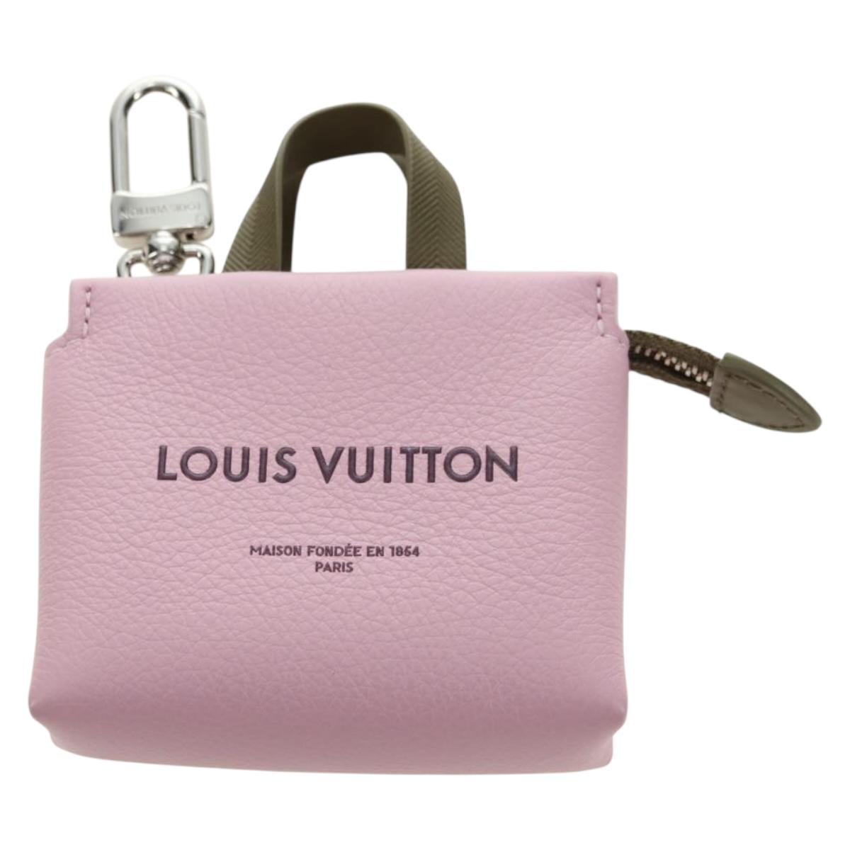 LOUIS VUITTON LV Mini Shopper Bag Charm Leather Pink M03136 LV Auth 181449SM
