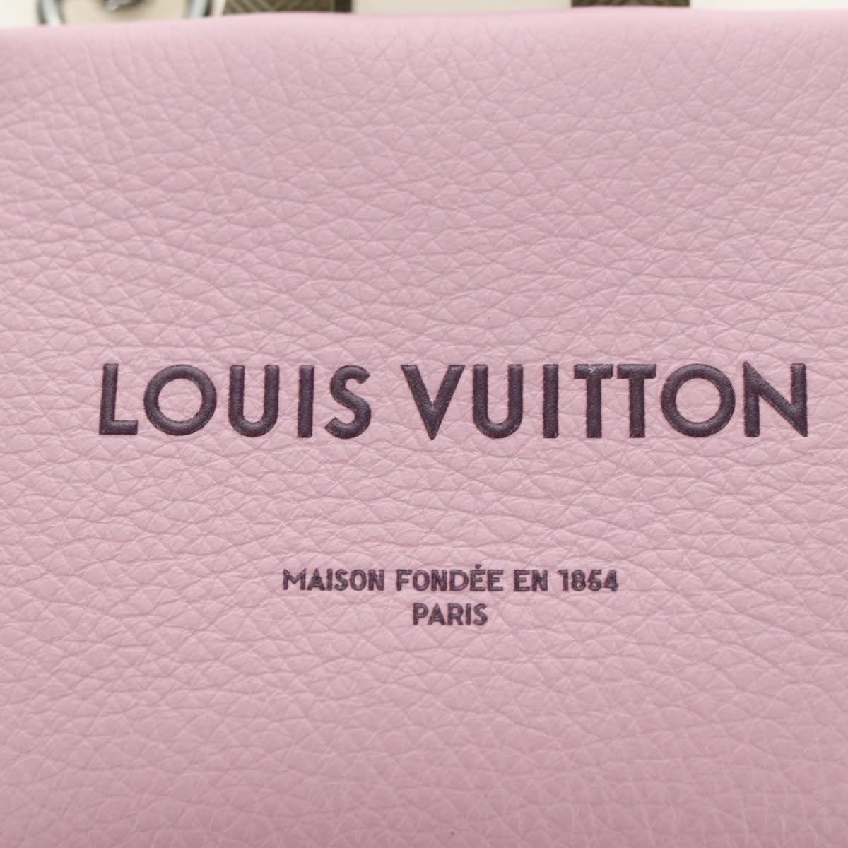 LOUIS VUITTON LV Mini Shopper Bag Charm Leather Pink M03136 LV Auth 181449SM