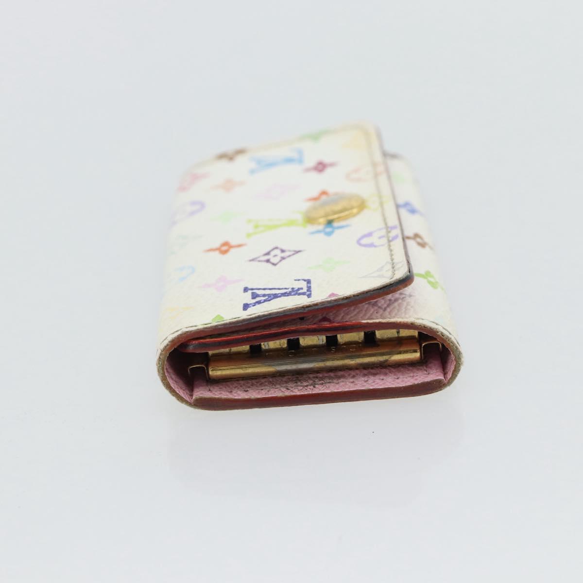 LOUIS VUITTON Monogram Multicolor Multicles 4 Key Case White M93731 Auth 181452