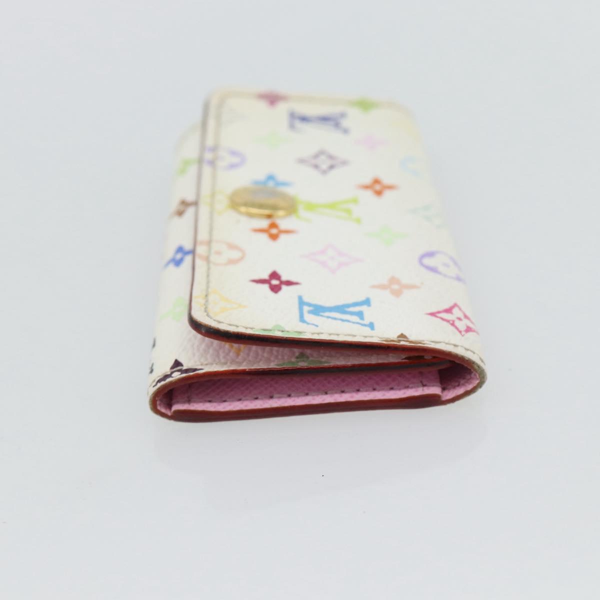 LOUIS VUITTON Monogram Multicolor Multicles 4 Key Case White M93731 Auth 181452