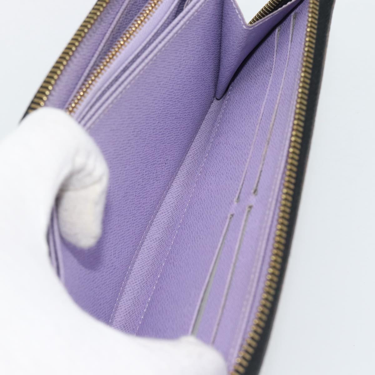 LOUIS VUITTON Monogram Multicolor Zippy Wallet Long Black M60243 LV Auth 181458V