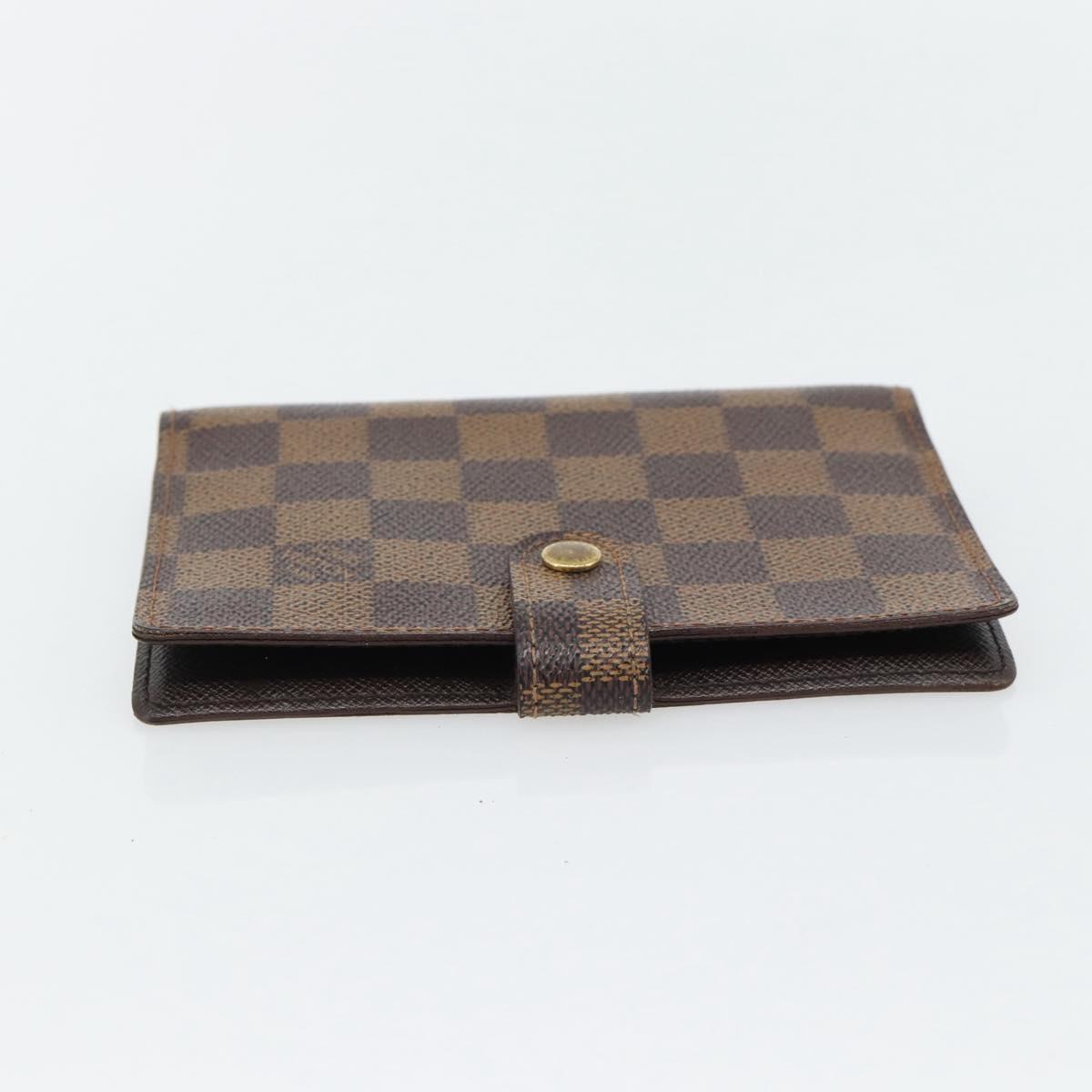 LOUIS VUITTON Damier Ebene Agenda PM Day Planner Cover R20700 LV Auth 181460