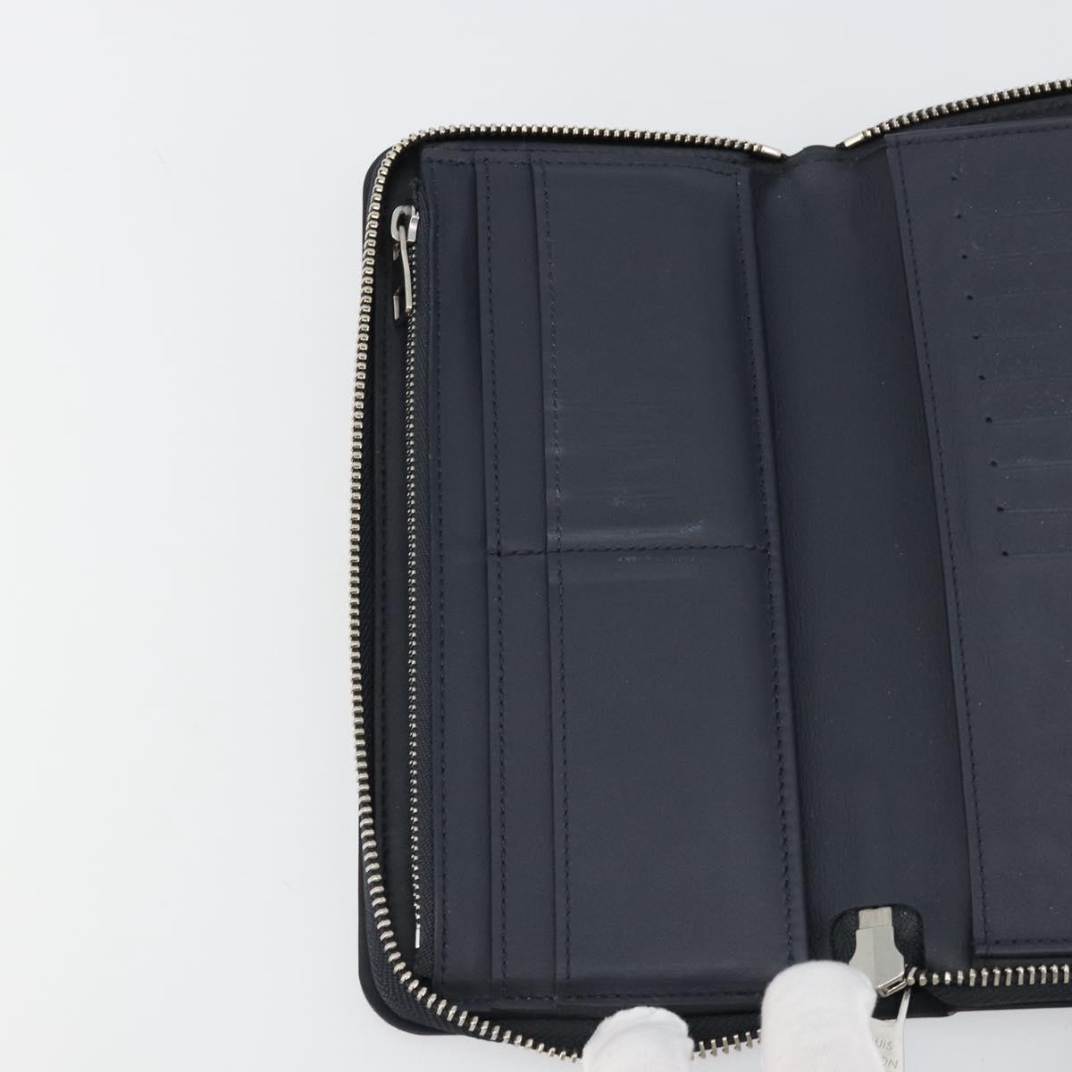 LOUIS VUITTON Damier Azur Zippy Wallet Vertical Long Wallet N62632 Auth 181462A
