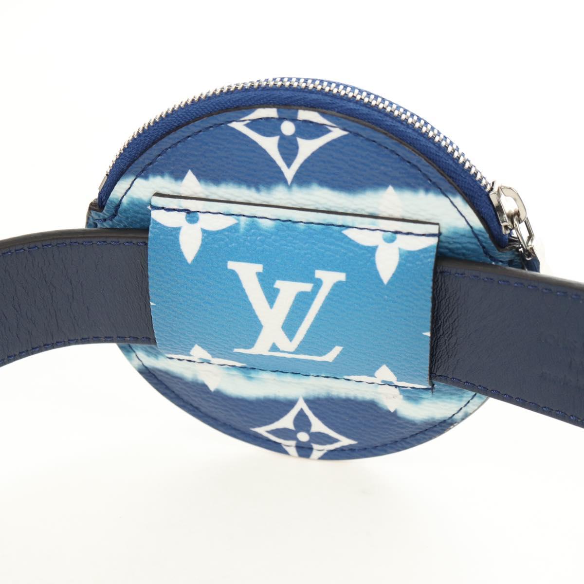 LOUIS VUITTON Monogram Escal Ceinture Belt 37.6"" Blue M0253W LV Auth 181468SM