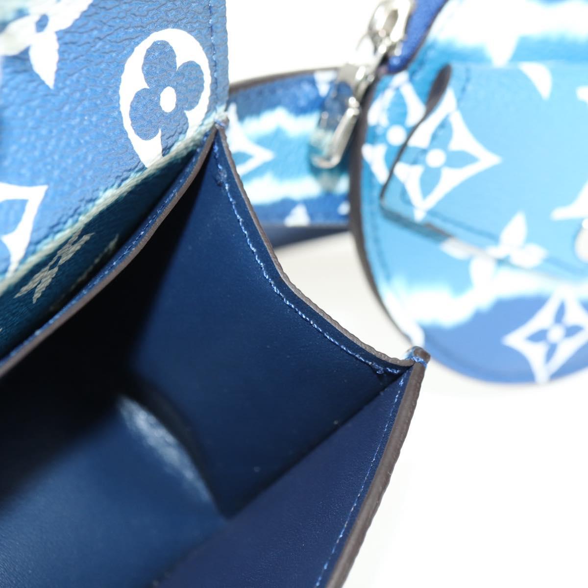 LOUIS VUITTON Monogram Escal Ceinture Belt 37.6"" Blue M0253W LV Auth 181468SM