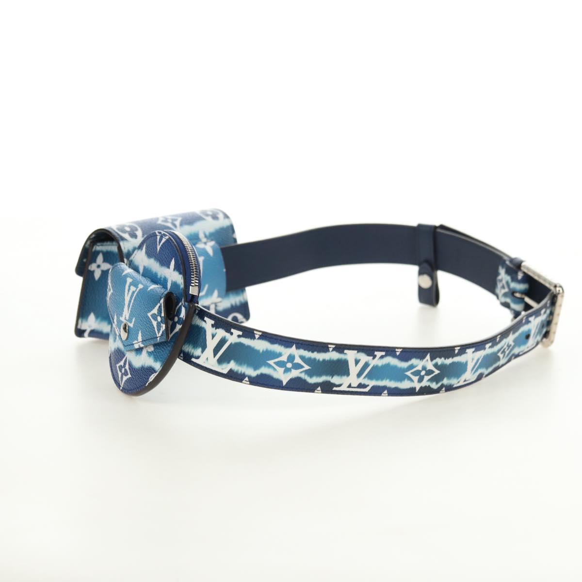 LOUIS VUITTON Monogram Escal Ceinture Belt 37.6"" Blue M0253W LV Auth 181468SM