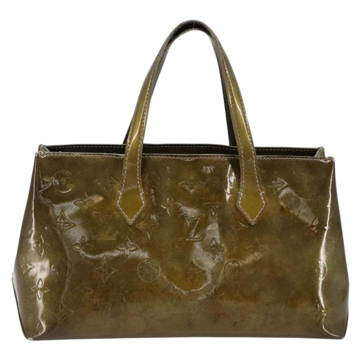 LOUIS VUITTON Monogram Vernis Wilshire PM Bag Gris Art Deco M91627 Auth 181471