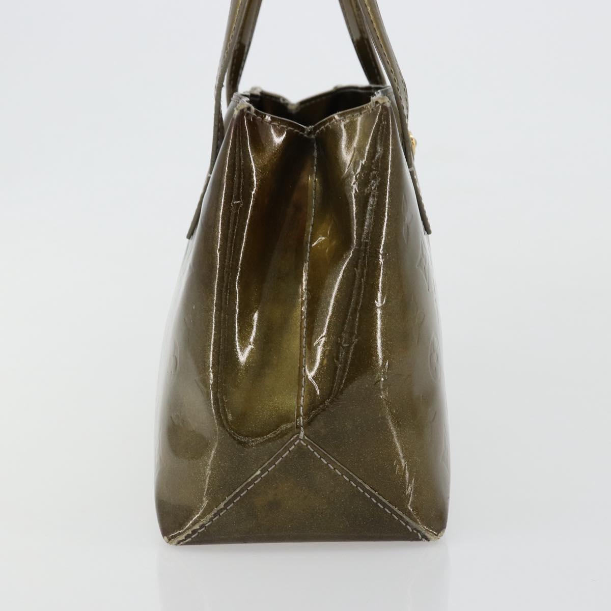 LOUIS VUITTON Monogram Vernis Wilshire PM Bag Gris Art Deco M91627 Auth 181471