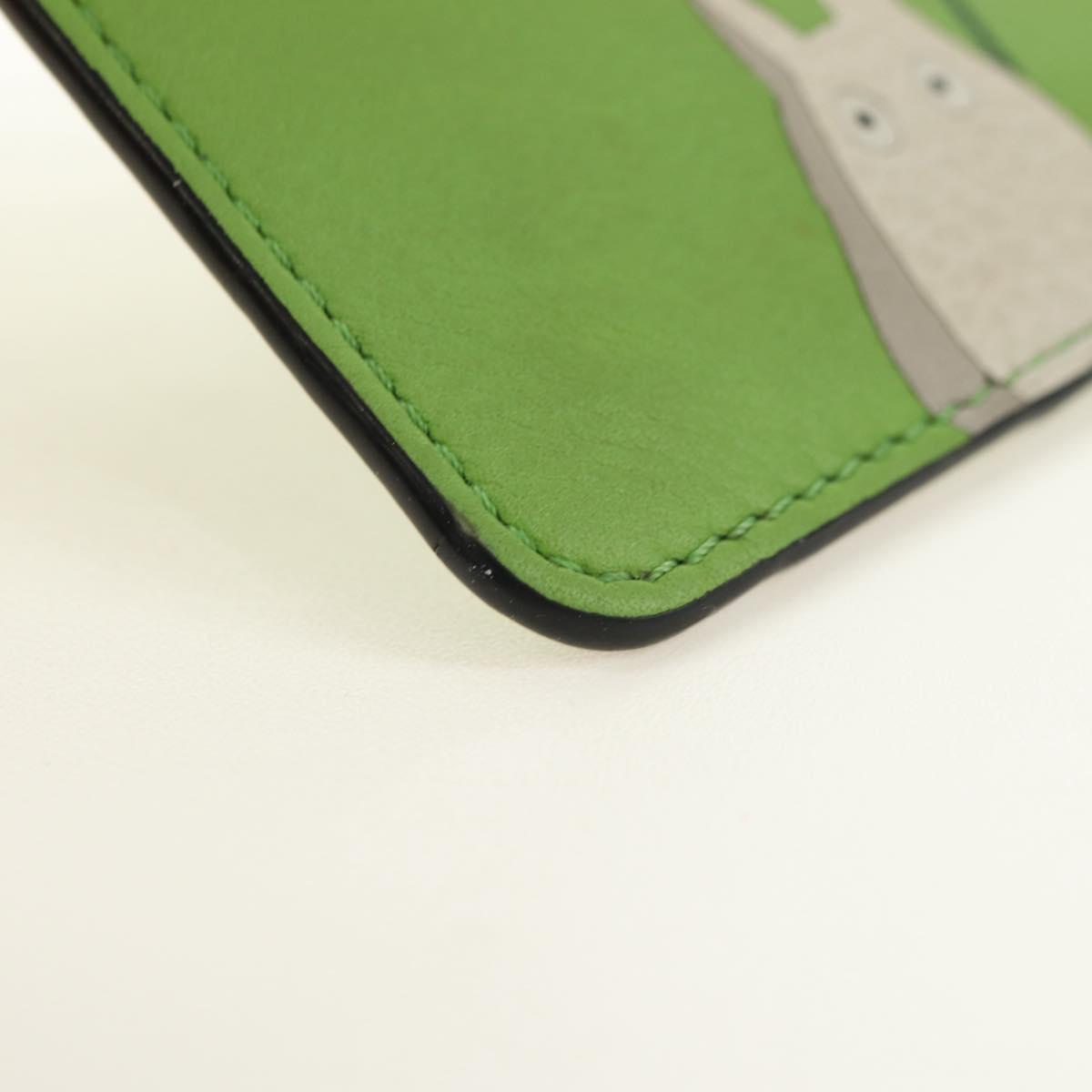 LOEWE Fragment Case My Neighbor Totoro Leather Green Silver Auth 181483SM