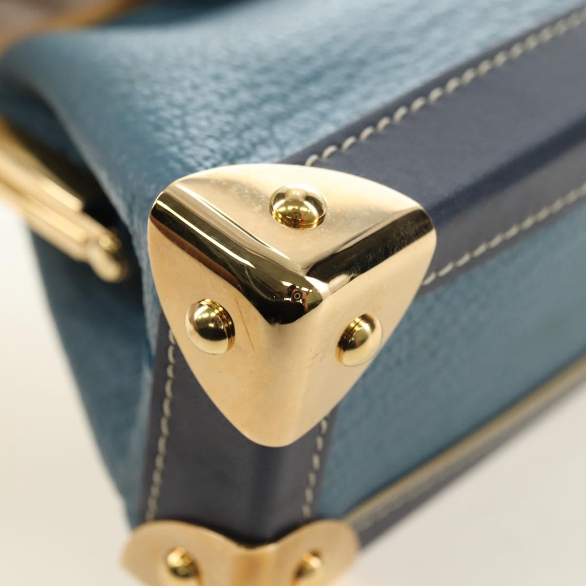 LOUIS VUITTON Suhari Porte Monnaie Viennois Coin Purse Blue M91833 Auth 181485V