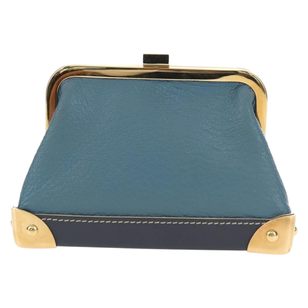 LOUIS VUITTON Suhari Porte Monnaie Viennois Coin Purse Blue M91833 Auth 181485V